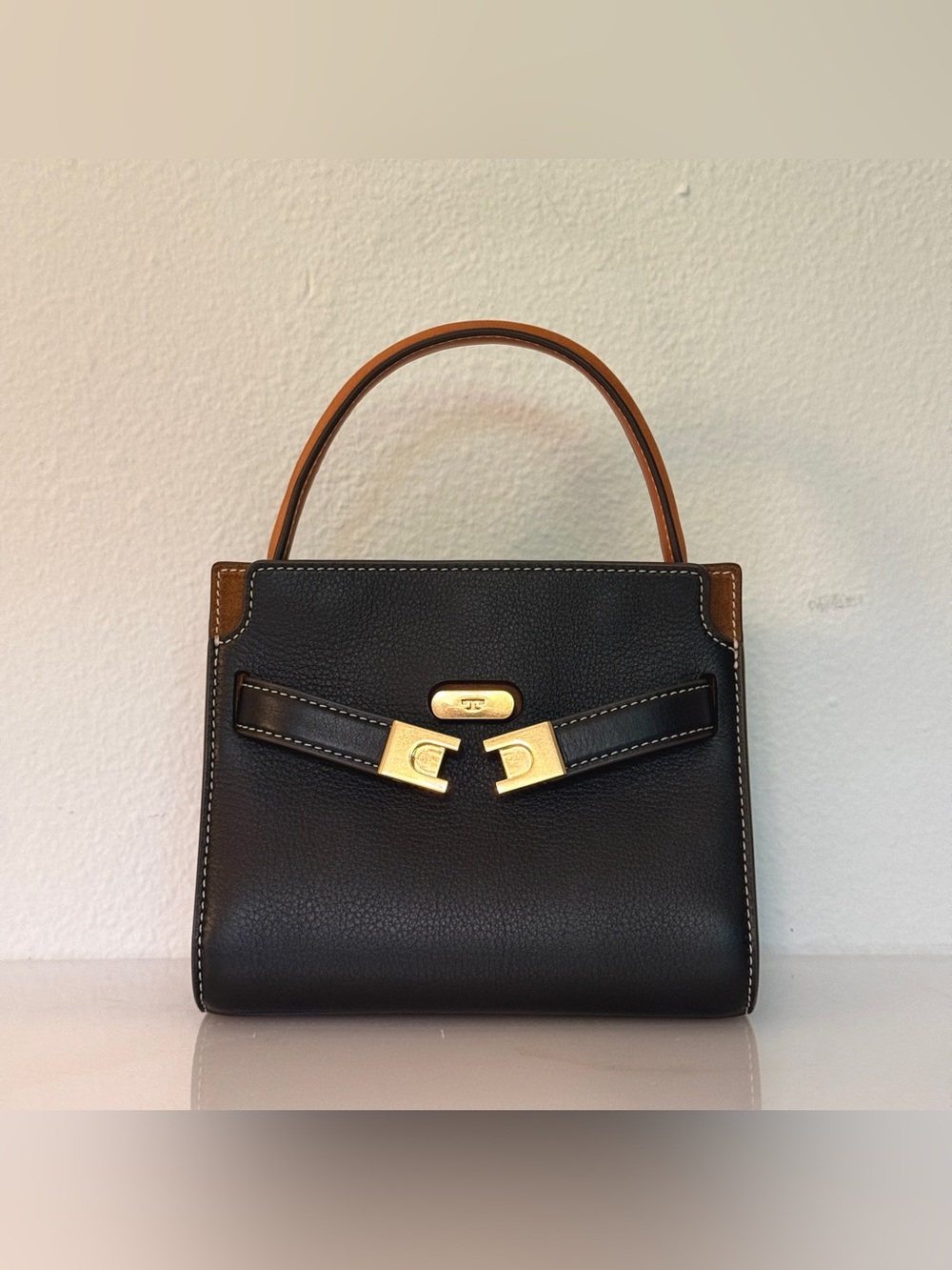 Tory Burch Petite Lee Radziwill Double Bag Black - Original Design - Picture 3 of 16